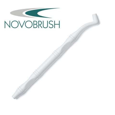 NOVOBRUSH Uchwyt do pędzelków biały, prosty/zakrzywiony 3 szt.